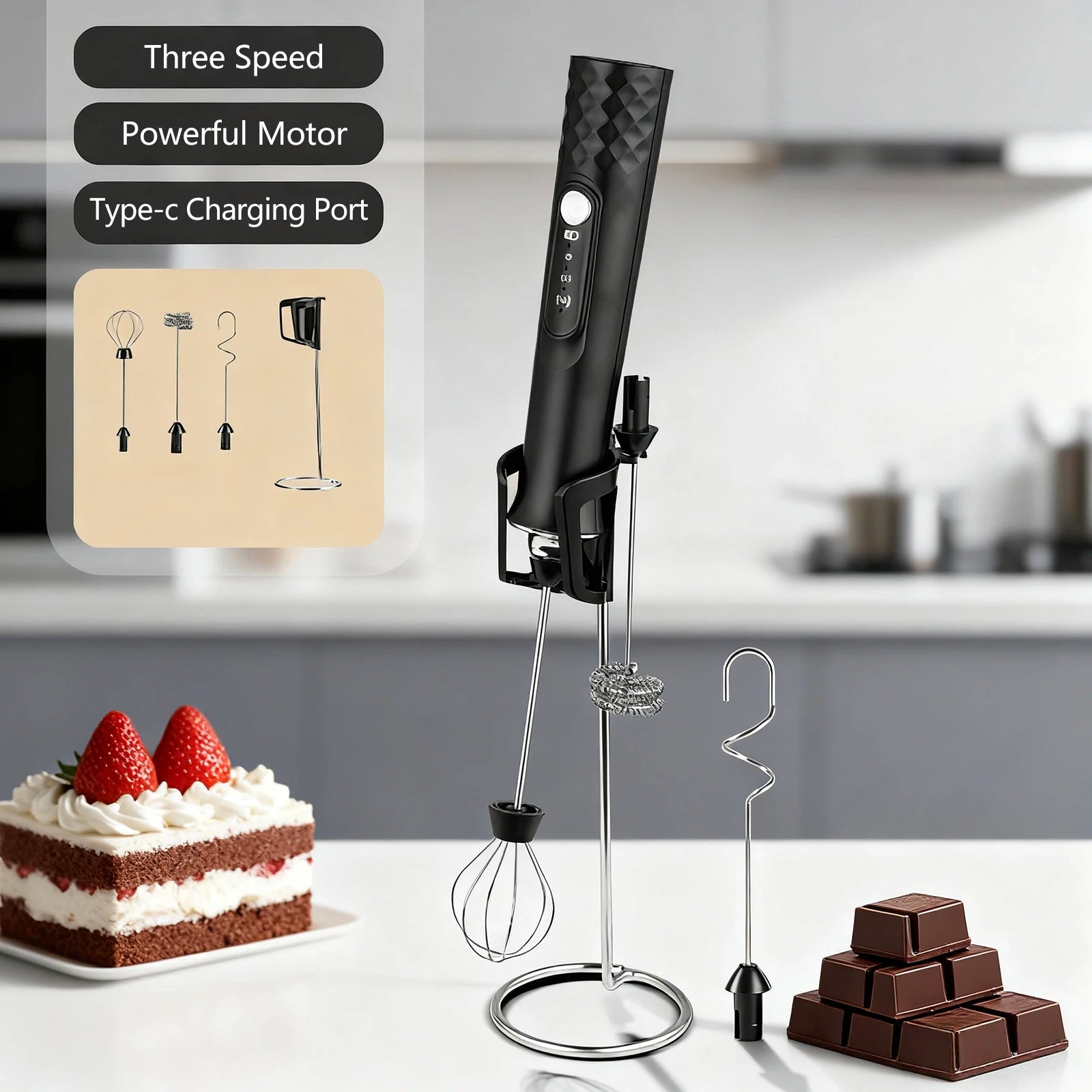 Rechargeable Handheld Milk Frother