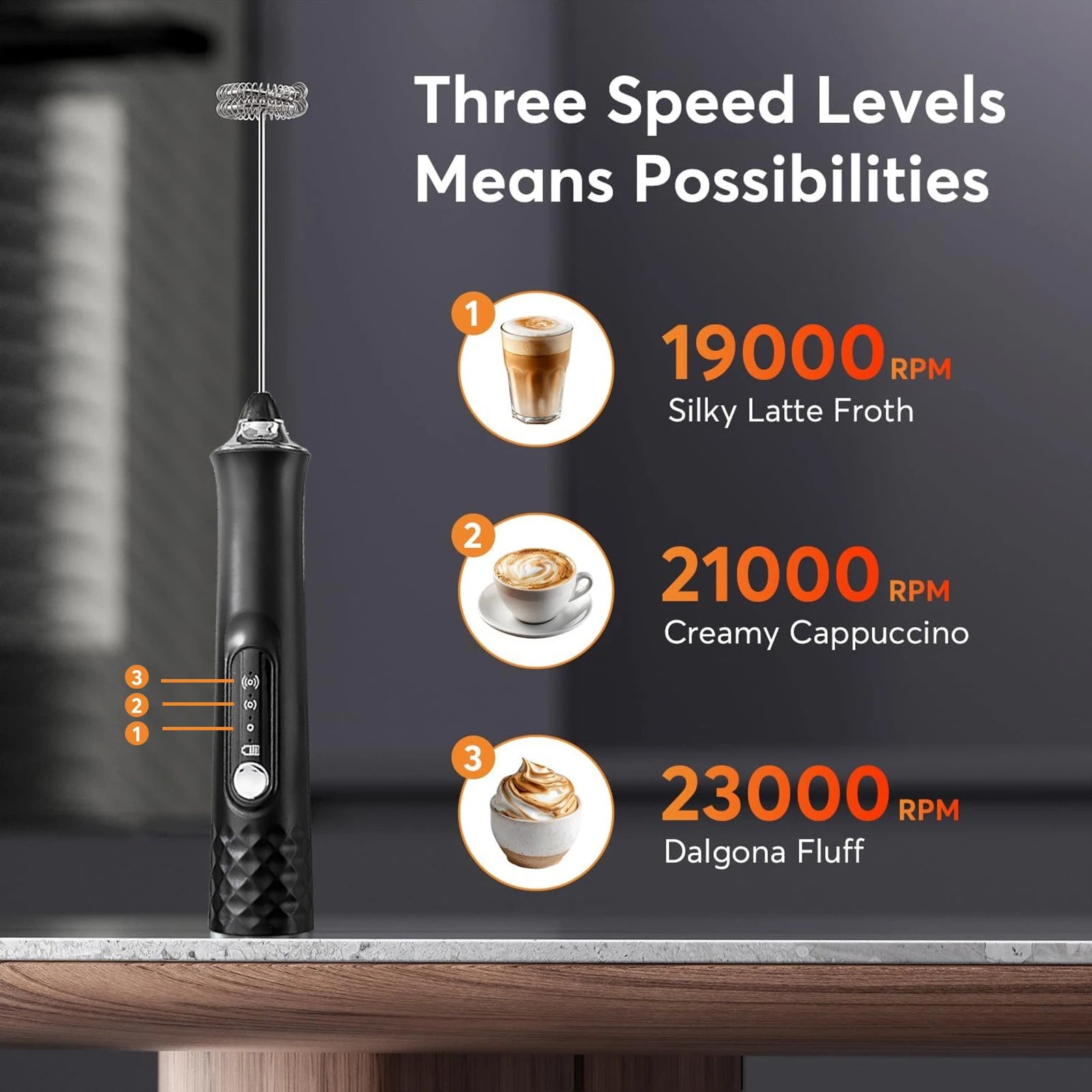Rechargeable Handheld Milk Frother