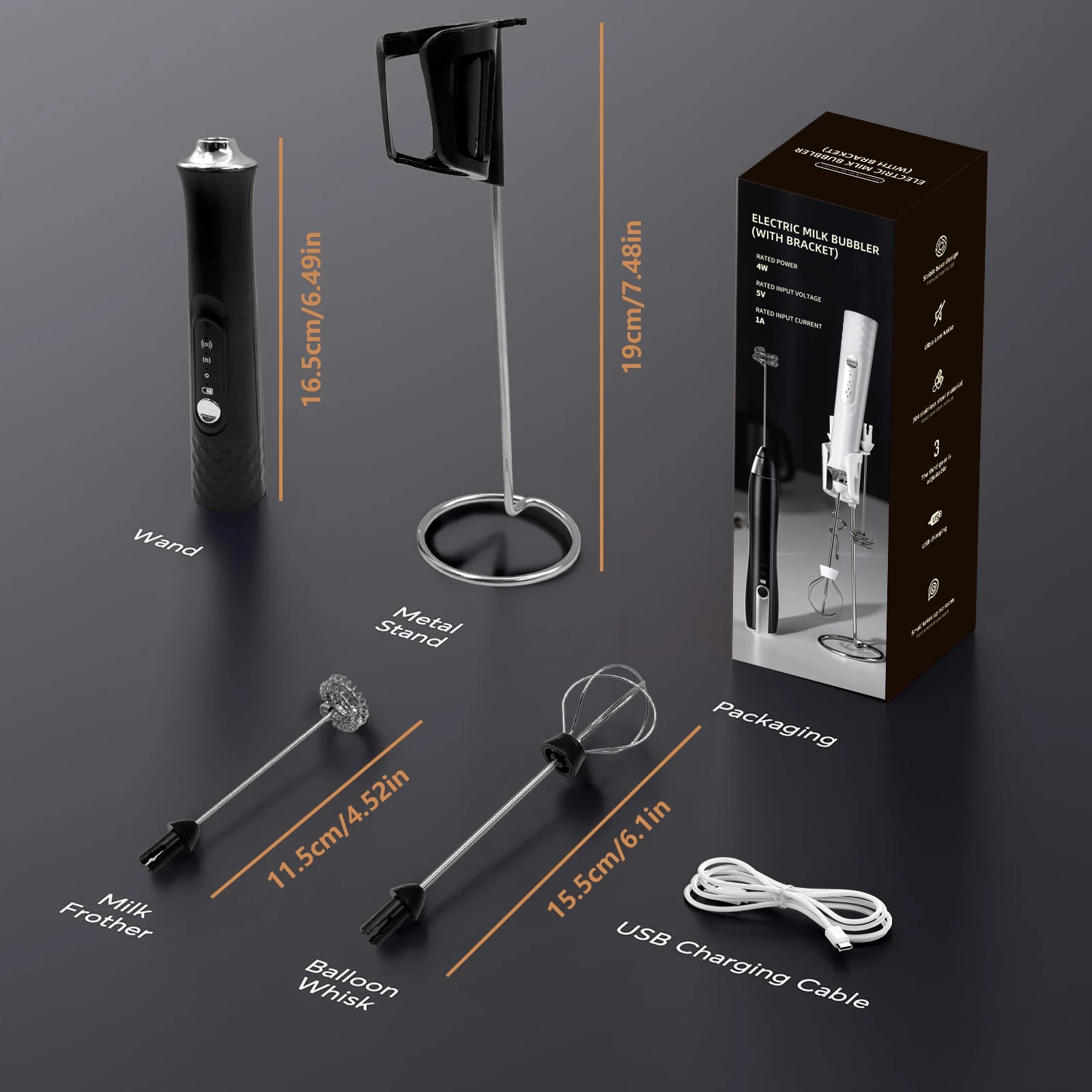 Rechargeable Handheld Milk Frother