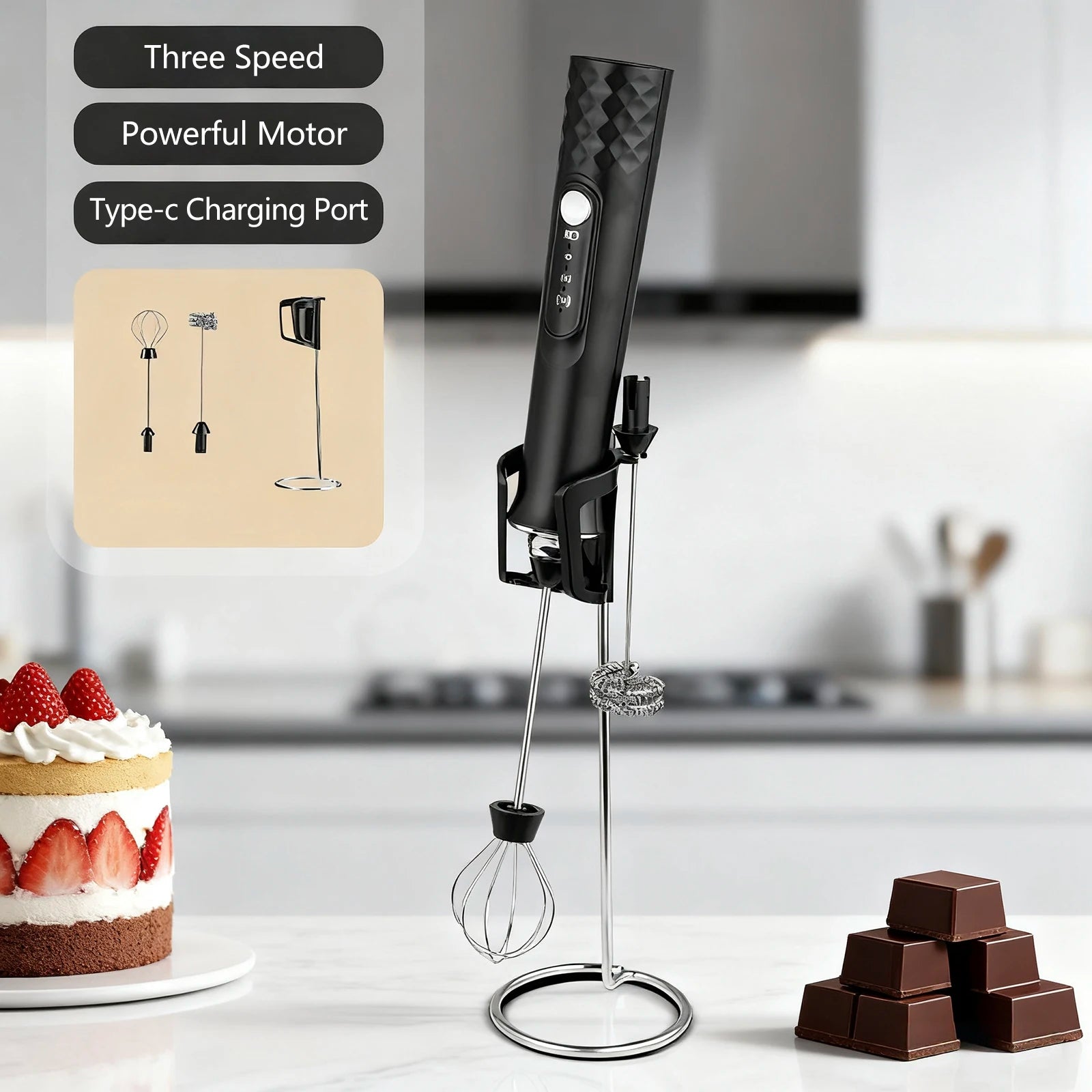 Rechargeable Handheld Milk Frother